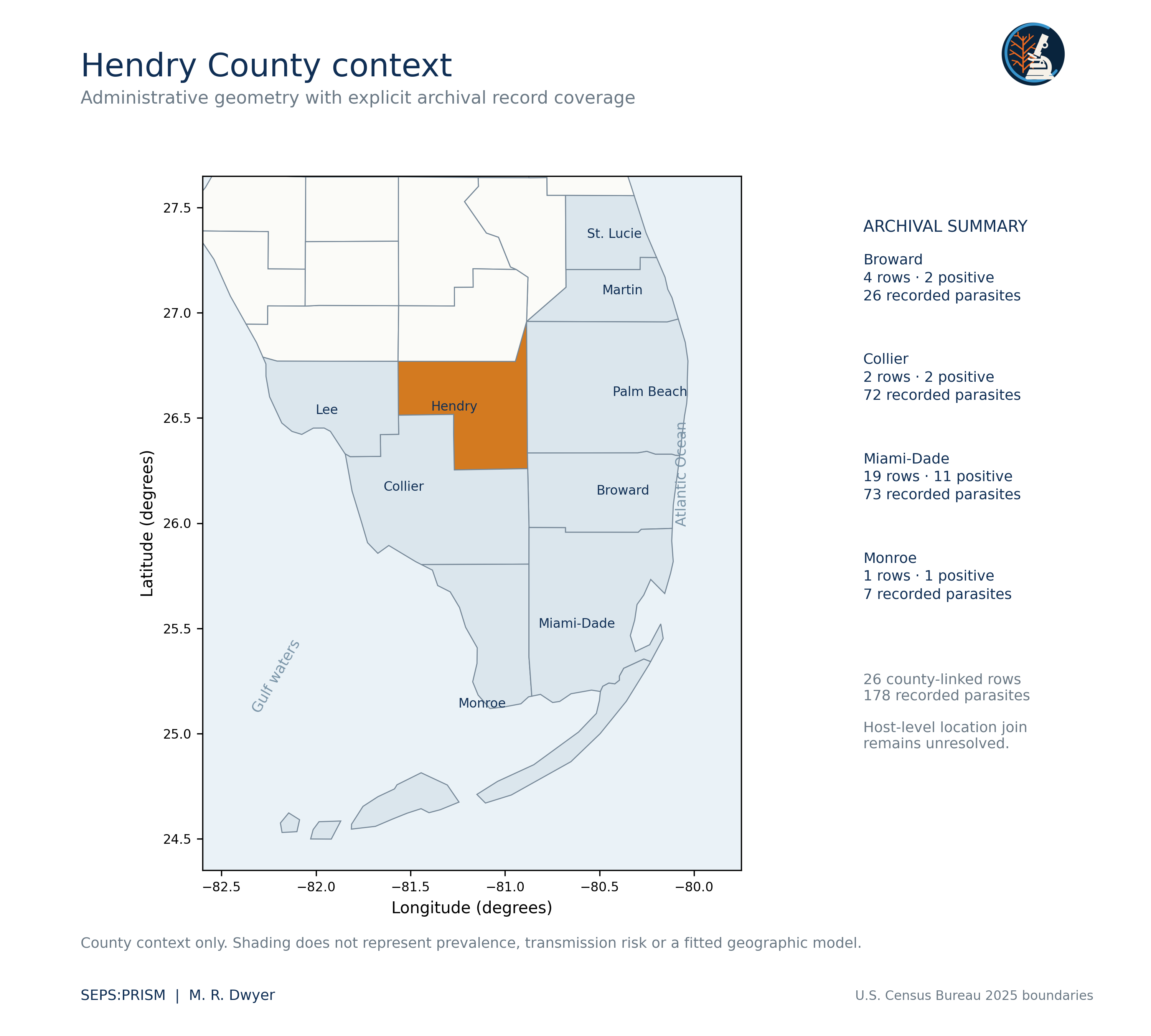 Map Hendry County Context
