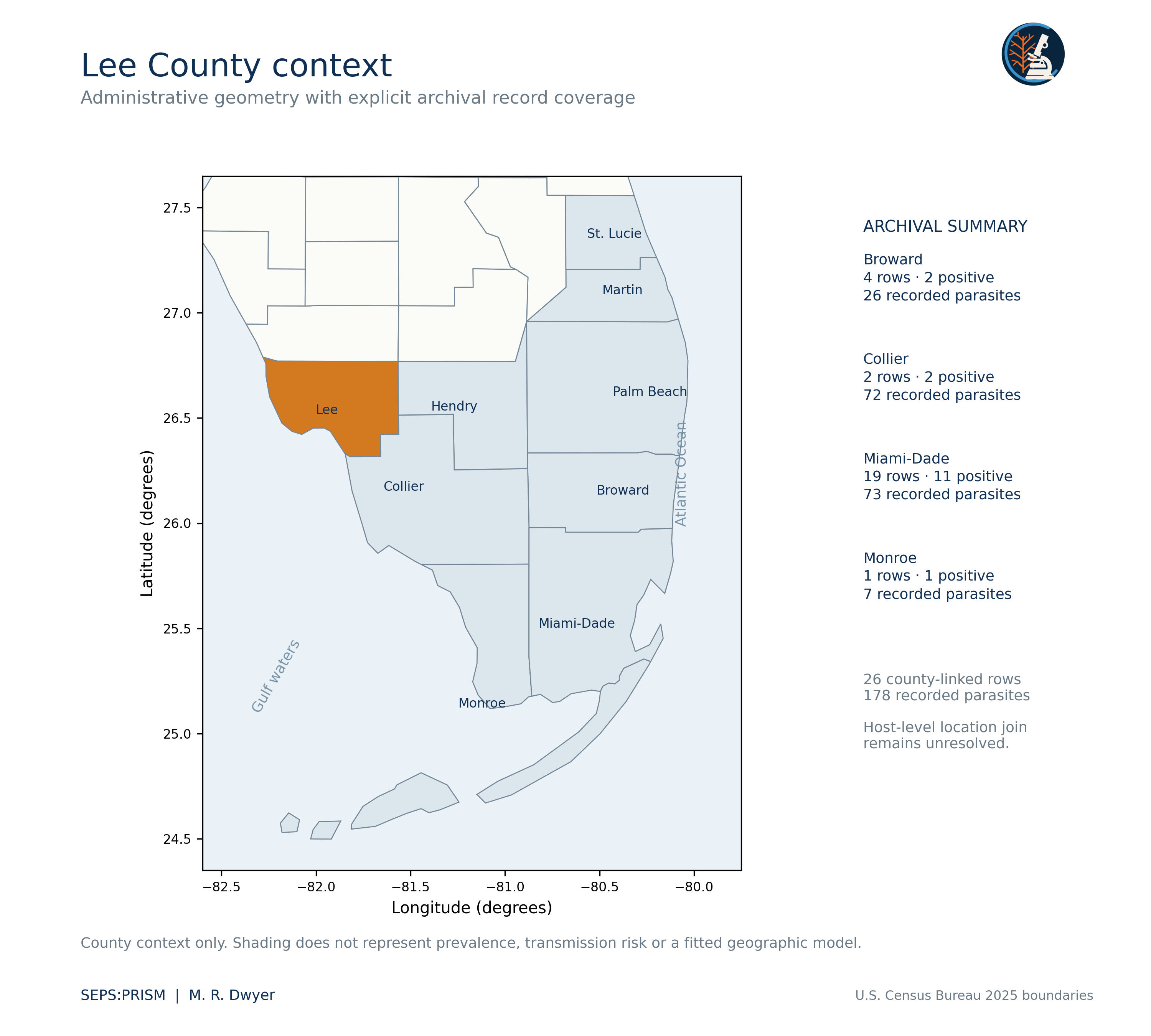 Map Lee County Context