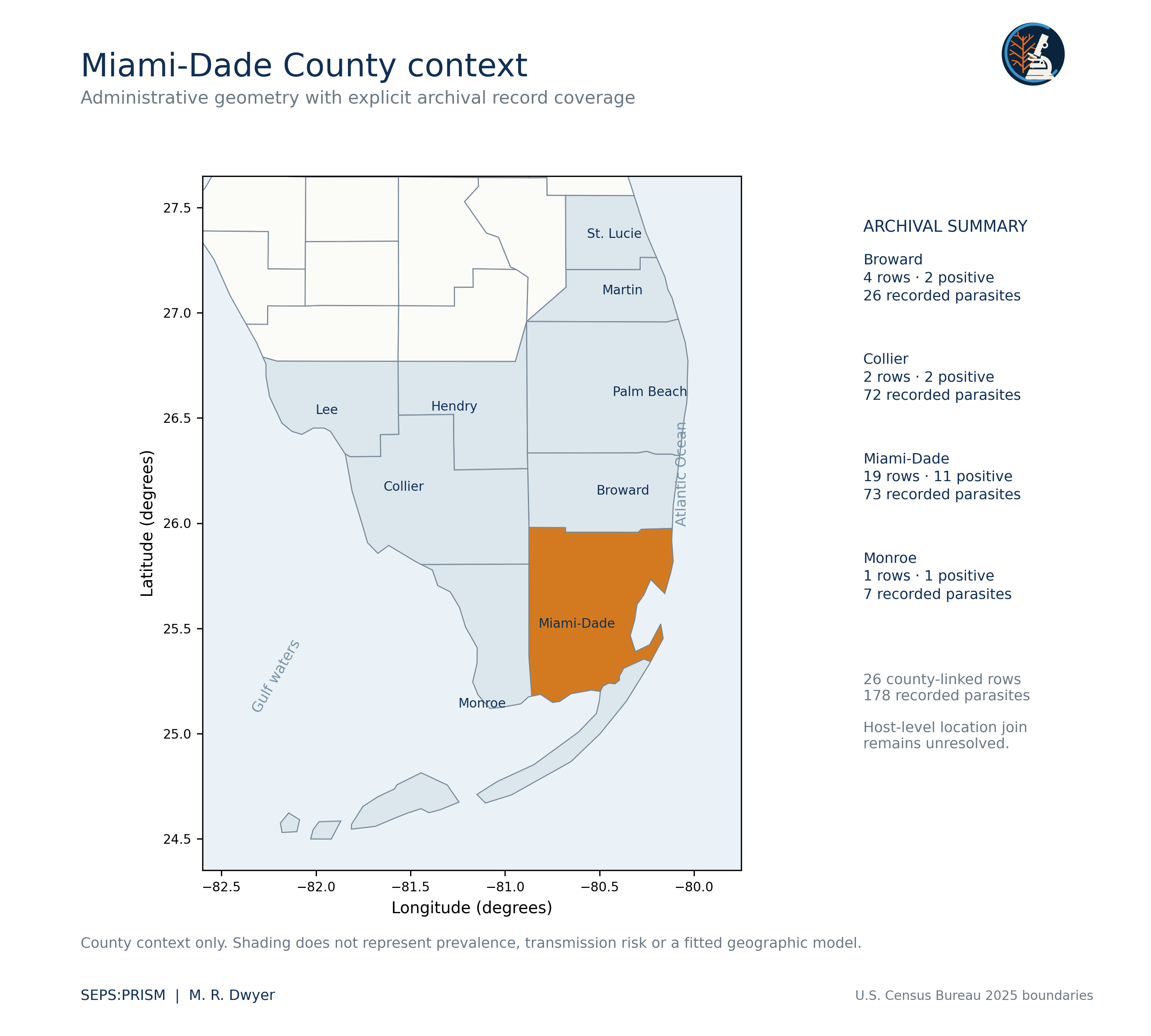 Map Miami Dade County Context